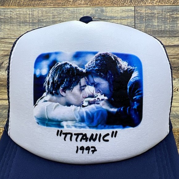 Titanic Mens Trucker Hat Blue Snapback 1997 Academy Award Winner Classic Movie - Picture 2 of 7